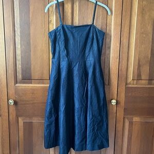 White House|Black Market blue denim dress with removable straps